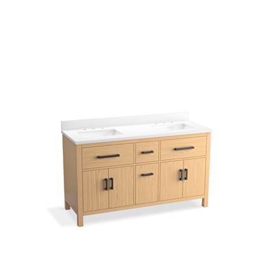 Kohler K-40641-BD1-WEK - Kresla 60 In. Bathroom Vanity Cabinet With Sinks And Quartz Top