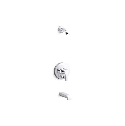 Kohler K-T49979-4L-CP - Pitch Rite-Temp Bath And Shower Trim Kit With Push-Button Diverter Without Showerhead