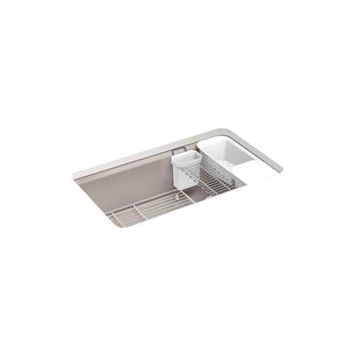 Kohler K-5871-5UA3-TRF - Riverby 33 In. Undermount Single-Bowl Workstation Kitchen Sink