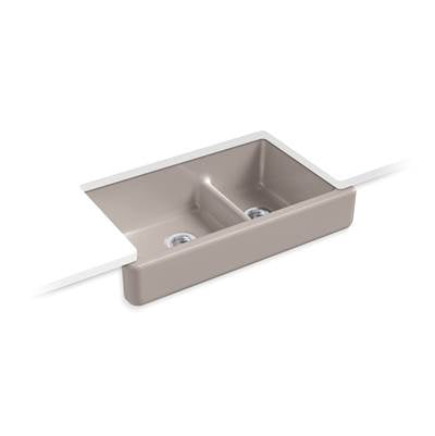 Kohler K-6426-TRF - Whitehaven Smart Divide 35.5 In. Undermount Double-Bowl Farmhouse Kitchen Sink With Short Apron