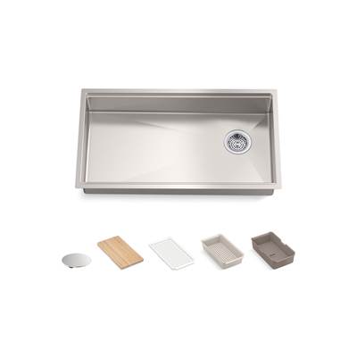 Kohler K-33663-PC-NA - Strive 32 In. Undermount Single-Bowl Workstation Kitchen Sink