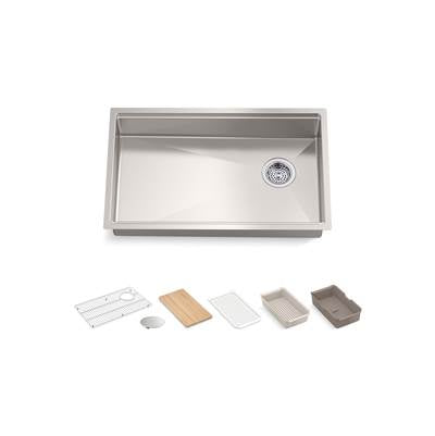 Kohler K-33661-PC-NA - Strive 29 In. Undermount Single-Bowl Workstation Kitchen Sink