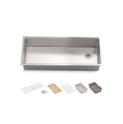 Kohler K-33665-PC-NA - Strive 44 In. Undermount Single-Bowl Workstation Kitchen Sink