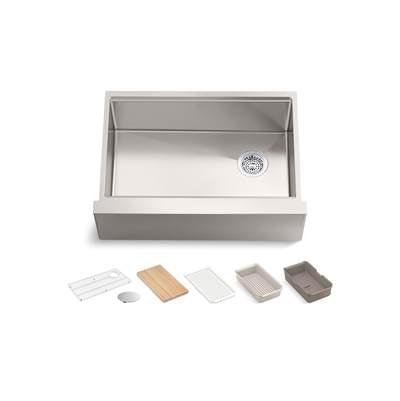 Kohler K-33655-PC-NA - Strive 29-1/2 In. Undermount Single-Bowl Farmhouse Workstation Kitchen Sink