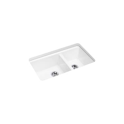 Kohler K-8669-5UA1-0 - Riverby 33 In. Undermount Double-Bowl Kitchen Sink