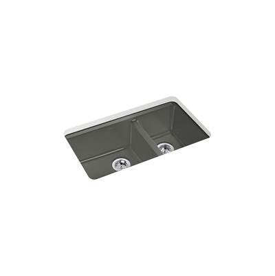 Kohler K-8669-5UA1-58 - Riverby 33 In. Undermount Double-Bowl Kitchen Sink