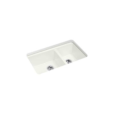 Kohler K-8669-5UA1-NY - Riverby 33 In. Undermount Double-Bowl Kitchen Sink