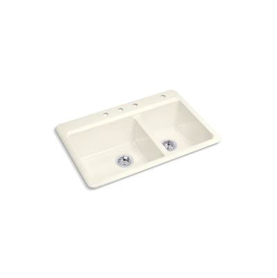 Kohler K-8669-4A1-96 - Riverby 33 In. Top-Mount Double-Bowl Kitchen Sink