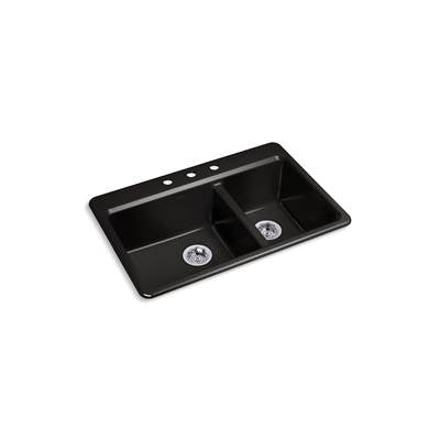 Kohler K-8669-3A1-7 - Riverby 33 In. Top-Mount Double-Bowl Kitchen Sink