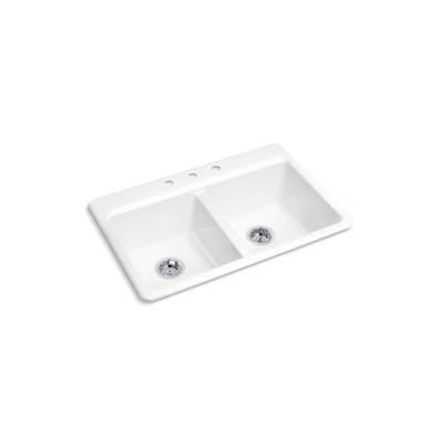 Kohler K-8679-3A1-0 - Riverby 33 In. Top-Mount Double-Bowl Kitchen Sink