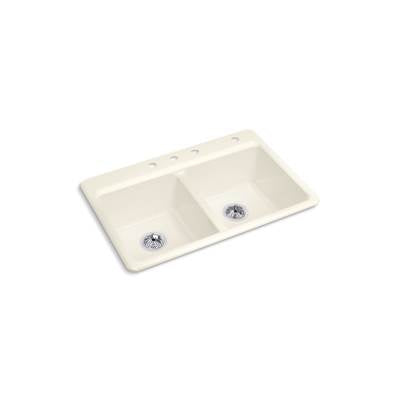 Kohler K-8679-4A1-96 - Riverby 33 In. Top-Mount Double-Bowl Kitchen Sink