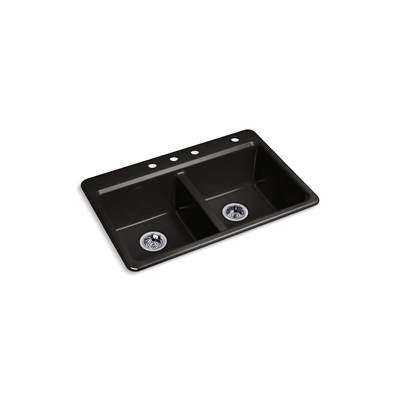 Kohler K-8679-4A1-7 - Riverby 33 In. Top-Mount Double-Bowl Kitchen Sink
