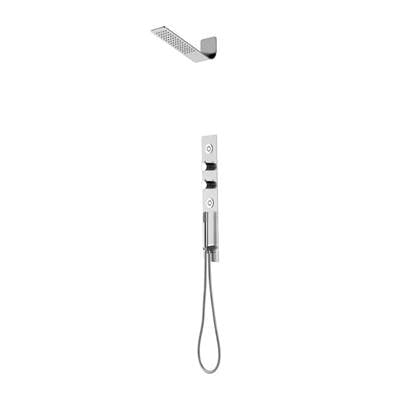 Lenova CSP205P - 2Pc - Shower Set Includes: Shower Head Round 16'' X 4-3/4'' Thermostatic/Pressure Valve Trim Kit - Square