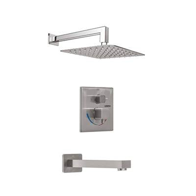 Lenova TPST212BN - 3Pc - Shower Set Includes: Shower Head Square 8'' Thermostatic/Pressure Valve Trim Kit - Square