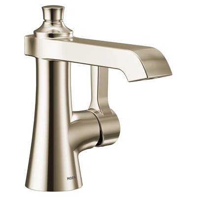 Moen S6981NL - Flara Polished Nickel One-Handle High Arc Bathroom Faucet