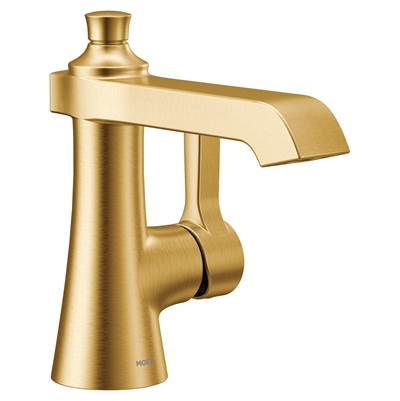 Moen S6981BG - Flara Brushed Gold One-Handle High Arc Bathroom Faucet