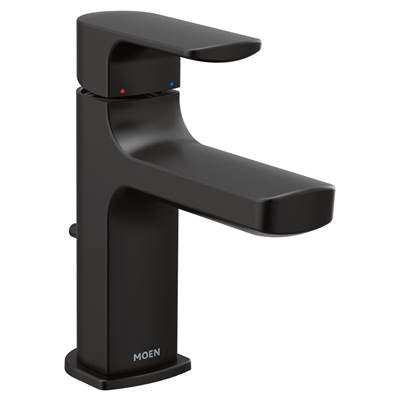 Moen 6900BL - Rizon Matte Black One-Handle Low Arc Bathroom Faucet