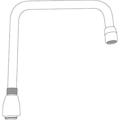 Moen S0007 - Commercial M-Dura 8-Inch Reach Double Bend Spout 6.00-Inch To Aerator, Chrome