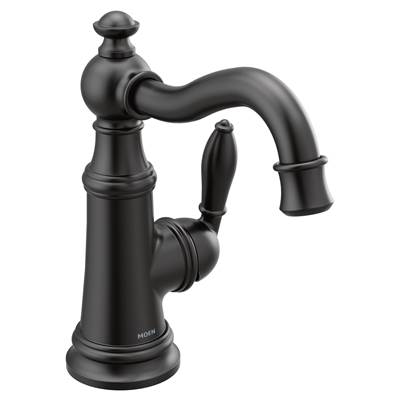 Moen S42107BL - Weymouth Matte Black One-Handle High Arc Bathroom Faucet