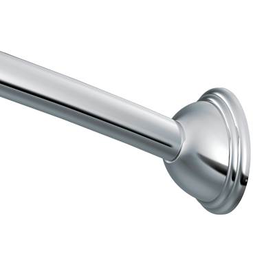 Moen CSR2165CH - Curved 5 Shower Rod Flange Pivot Ch