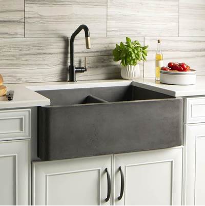 Native Trails NSKD3321-S - Farmhouse Double Bowl In Slate