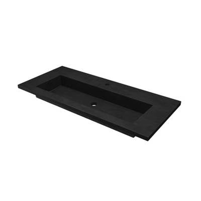 Native Trails NSVT48-C1 - 48'' Capistrano Vanity Top With Integral Trough In Charcoal - 1 Faucet Hole
