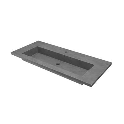 Native Trails NSVT48-S1 - 48'' Capistrano Vanity Top With Integral Trough In Slate - 1 Faucet Hole