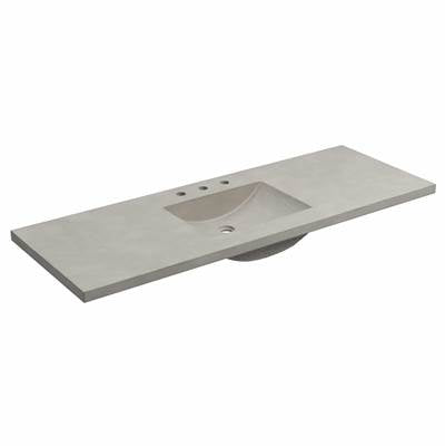 Native Trails NSVNT60-A - 60'' Palomar Vanity Top With Integral Sink In Ash - 8'' Widespread Cutout
