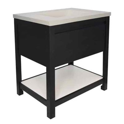 Native Trails VNO308-P - 30'' Solace Vanity In Midnight Oak With Pearl Shelf