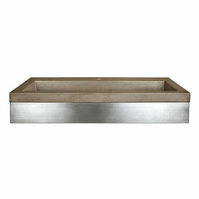 Native Trails VNS36S-NSL3619-E - 36'' Zaca Vanity Base With Nativestone Trough In Earth