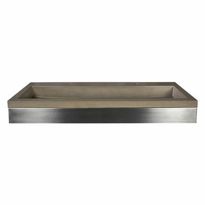 Native Trails VNS48S-NSL4819-E - 48'' Zaca Vanity Base With Nativestone Trough In Earth