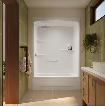 Neptune Entrepreneur 220372-000-001-221 - Astley Access Tsr-6032 Acrylic Alcove Left-Hand Drain One-Piece Tub Shower In White