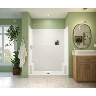 Neptune Entrepreneur 220431-000-002-225 - Galatea Sh6036X Afr Acrylxe Alcove Center Drain One-Piece Shower In White