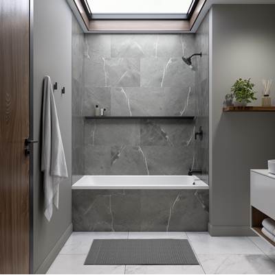 Neptune Entrepreneur 220204-IF-AFR-R-110-001 - Pia 3260 If Afr Acrylic Alcove Right-Hand Drain Activ-Air Bathtub In White