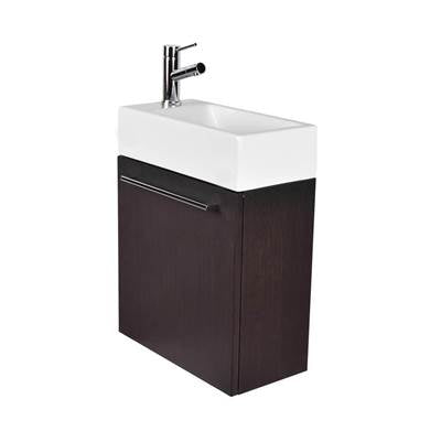 Aria PICC20-L BL - Ar-Piccolo Vanity W/Left Hinges W/Ald-50X25, Black Gloss
