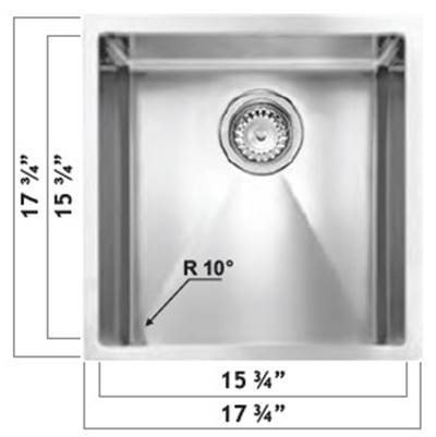 Oaks Kitchen & Bath 0131B2 - Merida 16X16X9 Undermount