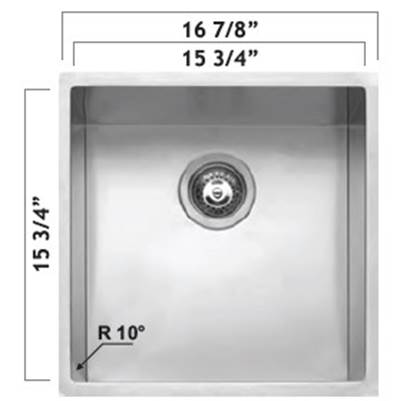 Oaks Kitchen & Bath 0153B2 - Pyper Bowl 16''X16''X10''