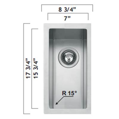 Oaks Kitchen & Bath 1X1840 - R15 7X16X5 1/2'' Bowl