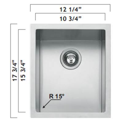 Oaks Kitchen & Bath 1X2740 - R15 11X16X8 Bowl