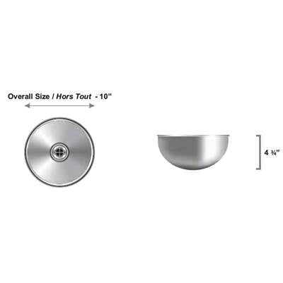 Oaks Kitchen & Bath 26130S - 10'' Bathroom Basin Satin