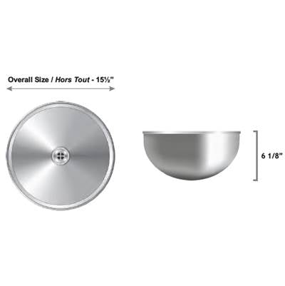 Oaks Kitchen & Bath 36150 S - Semisphere 15'' Basin Satin