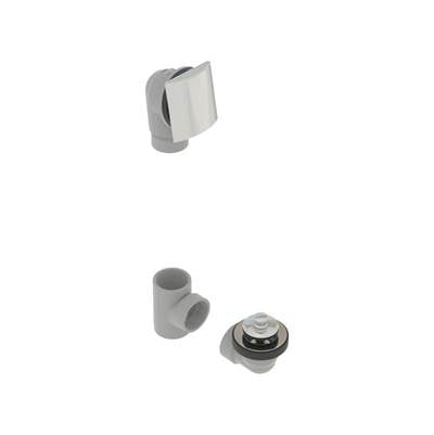 osb 5151PPK-CP - Pvc Bath Waste W/Square Faceplate & Push Pull Closure Kit
