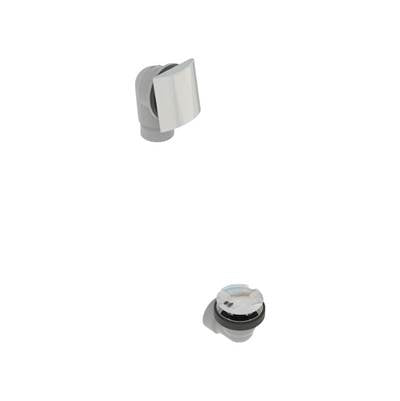 osb 5151QHK-PB - Pvc Bath Waste W/Square Faceplate & Clicker Closure - Half Kit