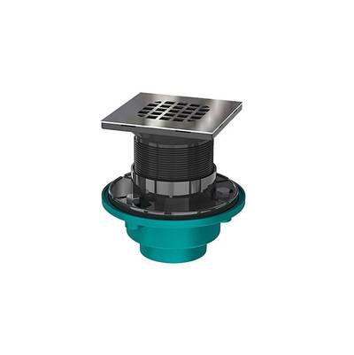 osb SD447-PB - 2'' Cast Iron Adjustable Square Shower Drain For Shower Pan Liner