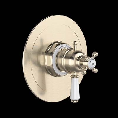 Perrin & Rowe U.TEW44W1L-STN - Edwardian™ 1/2" Therm & Pressure Balance Trim With 2 Functions