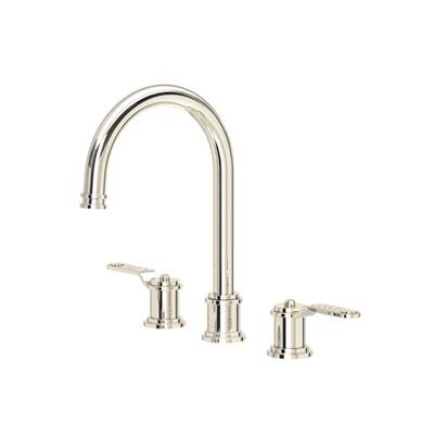 Perrin & Rowe U.AR08D3HTPN - Armstrong™ Widespread Lavatory Faucet With C-Spout