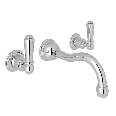 Perrin & Rowe U.3790L-APC/TO-2 - Edwardian™ Wall Mount Lavatory Faucet Trim With Column Spout