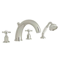 Perrin & Rowe U.3249X-PN - Edwardian™ 4-Hole Deck Mount Tub Filler