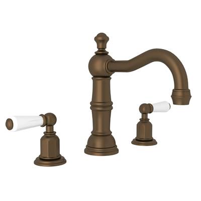 Perrin & Rowe U.3720L-EB-2 - Edwardian™ Widespread Lavatory Faucet With Column Spout