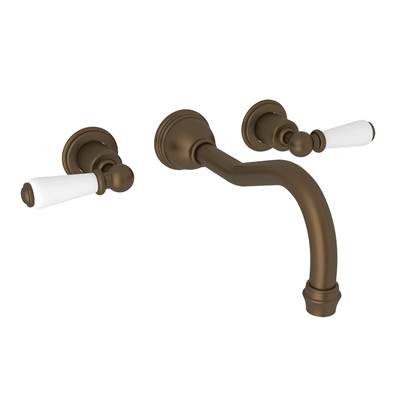 Perrin & Rowe U.3780L-EB/TO - Edwardian™ Wall Mount Tub Filler Trim With Column Spout